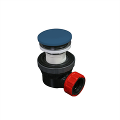 MONDIAZ Ruimte besparende click sifon 6,7cm hoog Solid surface rond Jeans