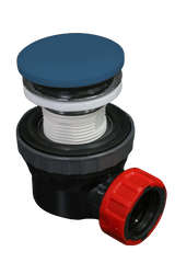 MONDIAZ Ruimte besparende click sifon 6,7cm hoog Solid surface rond Jeans