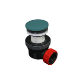 MONDIAZ Ruimte besparende click sifon 6,7cm hoog Solid surface rond Smag