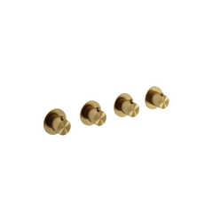 Hotbath Archie AR7070 inbouw douchethermostaat met 3 stopkranen horizontaal/verticaal RVS 316 - Geborsteld Messing PVD