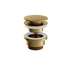 Hotbath Archie AR708 niet-afsluitbare plug rond RVS 316 - Geborsteld Messing PVD