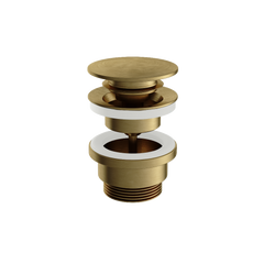 Hotbath Archie AR710 klikplug rond RVS 316 - Geborsteld Messing PVD