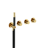 Hotbath Cobber X CX7071 inbouw douchethermostaat met 2 stopkranen zonder uitloop Geborsteld Messing PVD