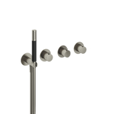 Hotbath Cobber X CX7071 inbouw douchethermostaat met 2 stopkranen zonder uitloop Geborsteld Nikkel