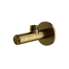 Hotbath Archie AR2002 hoekstopkraan met filter rond RVS 316 - Geborsteld Messing PVD