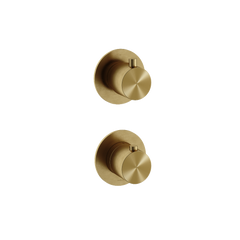 Hotbath Archie AR7009 inbouw thermostaat 2-weg omstel horizontaal/verticaal RVS 316 - Geborsteld Messing PVD