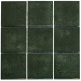 The Mosaic Factory Kasba Mozaïek Tegel Vierkant - Forest Green Glanzend Porselein 297x297 mm