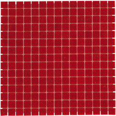 The Mosaic Factory Amsterdam Mozaiek Tegel Vierkant - Aardbei Rood Glas Basic 322x322 mm