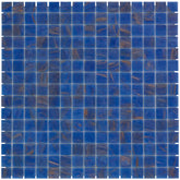 The Mosaic Factory Amsterdam Mozaiek Tegel Vierkant - Blauw Glas Goud Serie 322x322 mm