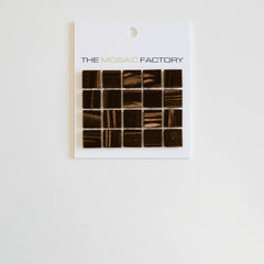 The Mosaic Factory Amsterdam Mozaiek Tegel Vierkant - Bruin Glas Goud Serie 322x322 mm