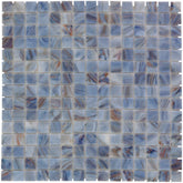 The Mosaic Factory Amsterdam Mozaiek Tegel Vierkant - Cyaan Glas Goud Serie 322x322 mm