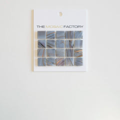 The Mosaic Factory Amsterdam Mozaiek Tegel Vierkant - Cyaan Glas Goud Serie 322x322 mm