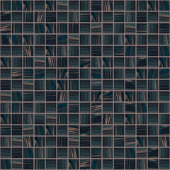 The Mosaic Factory Amsterdam Mozaiek Tegel Vierkant - Donker blauw Glas Goud Serie 322x322 mm