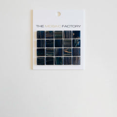 The Mosaic Factory Amsterdam Mozaiek Tegel Vierkant - Donker blauw Glas Goud Serie 322x322 mm