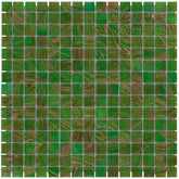 The Mosaic Factory Amsterdam Mozaiek Tegel Vierkant - Groen Glas Goud Serie 322x322 mm