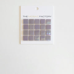 The Mosaic Factory Amsterdam Mozaiek Tegel Vierkant - Licht Grijs Glas Parelmoer Serie 322x322 mm