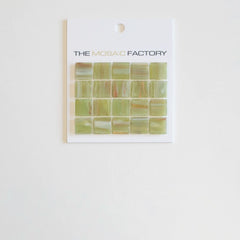 The Mosaic Factory Amsterdam Mozaiek Tegel Vierkant - Licht Groen Glas Goud Serie 322x322 mm