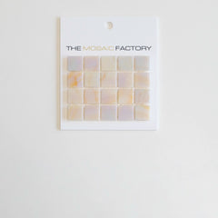 The Mosaic Factory Amsterdam Mozaiek Tegel Vierkant - Licht Roze Glas Parelmoer Serie 322x322 mm