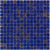 The Mosaic Factory Amsterdam Mozaiek Tegel Vierkant - Midden Blauw Glas Goud Serie 322x322 mm