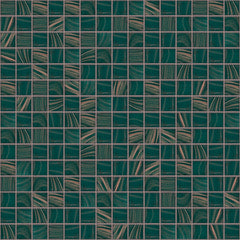 The Mosaic Factory Amsterdam Mozaiek Tegel Vierkant - Midden Groen Glas Goud Serie 322x322 mm