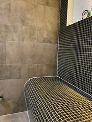 The Mosaic Factory Amsterdam Mozaiek Tegel Vierkant - Super Zwart Glas Basic 322x322 mm