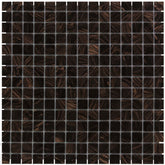 The Mosaic Factory Amsterdam Mozaiek Tegel Vierkant - Zwart Glas Goud Serie 322x322 mm