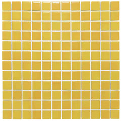 The Mosaic Factory Barcelona Mozaiek Tegel Vierkant - Geel gevlamd Porselein Geglazuurd 300x300 mm