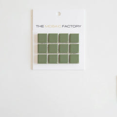 The Mosaic Factory Barcelona Mozaiek Tegel Vierkant - Olijf Groen Porselein Geglazuurd 300x300 mm