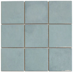 The Mosaic Factory Kasba Mozaïek Tegel Vierkant - Turqouise Glanzend Porselein 297x297 mm