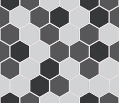 The Mosaic Factory London Mozaiek Tegel Hexagon - Contrast Mix Ongeglazuurd, R11 281x325 mm
