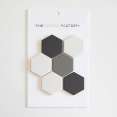 The Mosaic Factory London Mozaiek Tegel Hexagon - Contrast Mix Ongeglazuurd, R11 281x325 mm