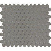 The Mosaic Factory London Mozaiek Tegel Hexagon - Donker Grijs Porselein Ongeglazuurd, R11 260x300 mm