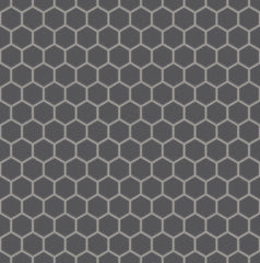 The Mosaic Factory London Mozaiek Tegel Hexagon - Donker Grijs Porselein Ongeglazuurd, R11 260x300 mm