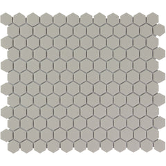 The Mosaic Factory London Mozaiek Tegel Hexagon - Grijs Porselein Ongeglazuurd, R11 260x300 mm