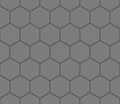 The Mosaic Factory London Mozaiek Tegel Hexagon - Grijs Porselein Ongeglazuurd, R11 281x325 mm