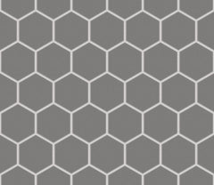 The Mosaic Factory London Mozaiek Tegel Hexagon - Grijs Porselein Ongeglazuurd, R11 281x325 mm