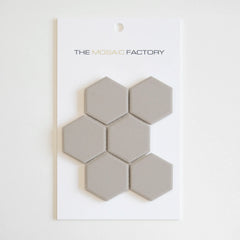 The Mosaic Factory London Mozaiek Tegel Hexagon - Grijs Porselein Ongeglazuurd, R11 281x325 mm