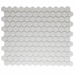 The Mosaic Factory London Mozaiek Tegel Hexagon - Super Wit Porselein Ongeglazuurd, R11 260x300 mm