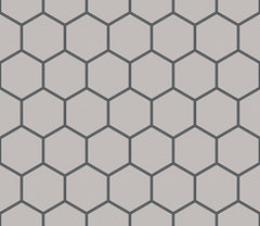 The Mosaic Factory London Mozaiek Tegel Hexagon - Wit Porselein Ongeglazuurd, R11 281x325 mm
