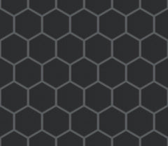 The Mosaic Factory London Mozaiek Tegel Hexagon - Zwart Porselein Ongeglazuurd, R11 281x325 mm