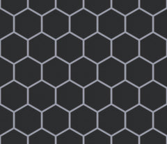 The Mosaic Factory London Mozaiek Tegel Hexagon - Zwart Porselein Ongeglazuurd, R11 281x325 mm