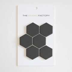 The Mosaic Factory London Mozaiek Tegel Hexagon - Zwart Porselein Ongeglazuurd, R11 281x325 mm