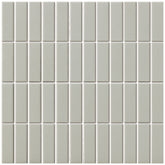 The Mosaic Factory London Mozaiek Tegel Rechthoek - Mat Grijs Porselein Ongeglazuurd, R11 23x73x6 mm