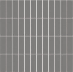 The Mosaic Factory London Mozaiek Tegel Rechthoek - Mat Grijs Porselein Ongeglazuurd, R11 23x73x6 mm