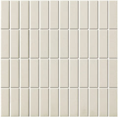 The Mosaic Factory London Mozaiek Tegel Rechthoek - Mat Wit Porselein Ongeglazuurd, R11 23x73x6 mm