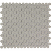 The Mosaic Factory London Mozaiek Tegel Rond - Grijs Porselein Ongeglazuurd, R11 315x294 mm