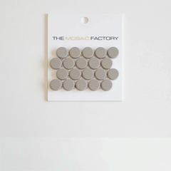 The Mosaic Factory London Mozaiek Tegel Rond - Grijs Porselein Ongeglazuurd, R11 315x294 mm