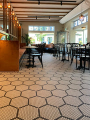 The Mosaic Factory London Mozaiek Tegel Rond - Wit Porselein Ongeglazuurd, R11 315x294 mm