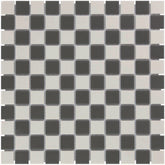 The Mosaic Factory London Mozaiek Tegel Vierkant - Dambord Mix Porselein Ongeglazuurd, R11 300x300 mm