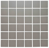 The Mosaic Factory London Mozaiek Tegel Vierkant - Donker Grijs Porselein Ongeglazuurd, R11 309x309 mm